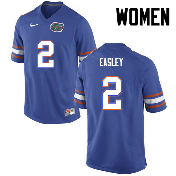 Women Florida Gators #2 Dominique Easley College Football Jerseys-Blue